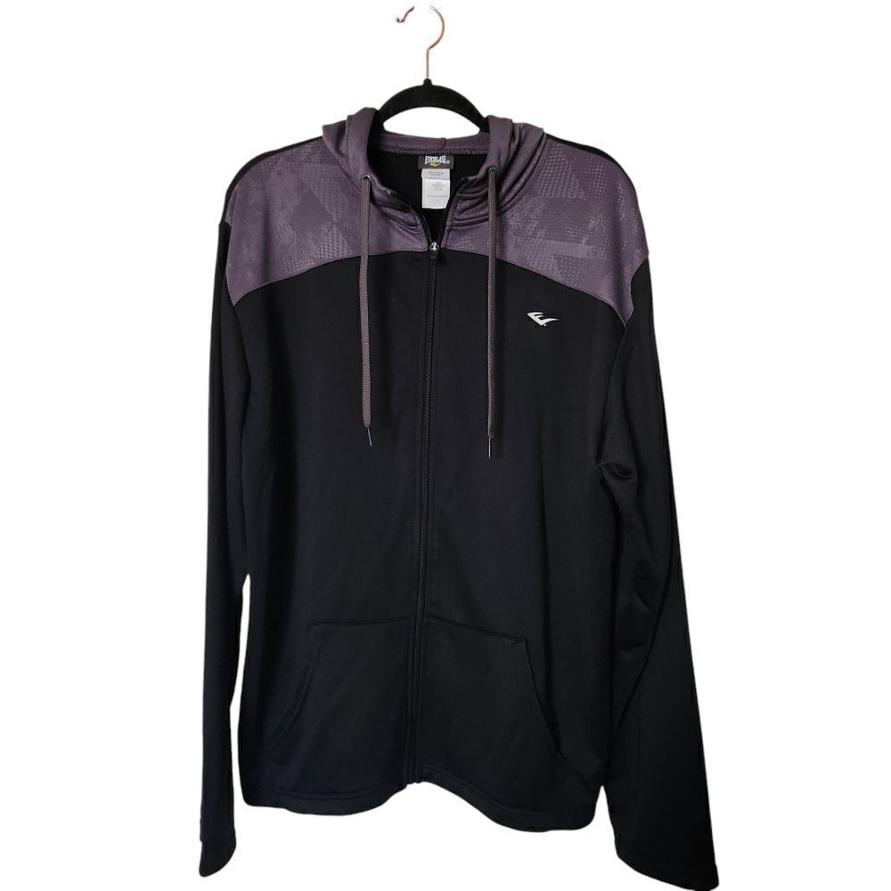 Everlast Mens Full Front Zip Hooded Lightweight Jacket Size Large